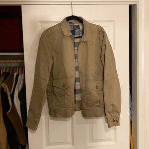 J Crew flannel lined jacket